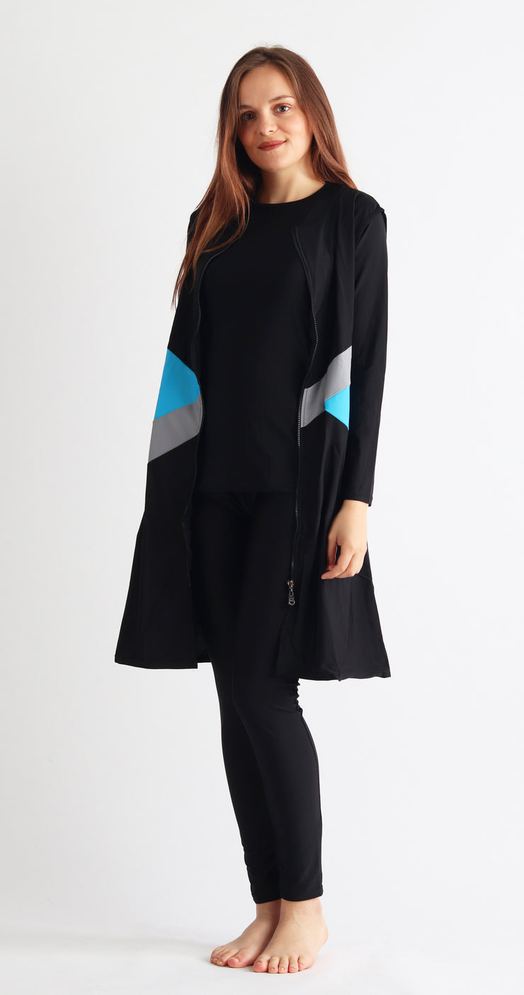Maillot de Bain Muslim Swimwear Filles Dames Modeste Couverture complète Beachwear Burqini Burkini