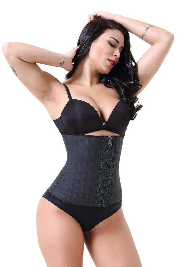 Gaine amincissante femme, fermeture éclair Corset minceur LATEX
